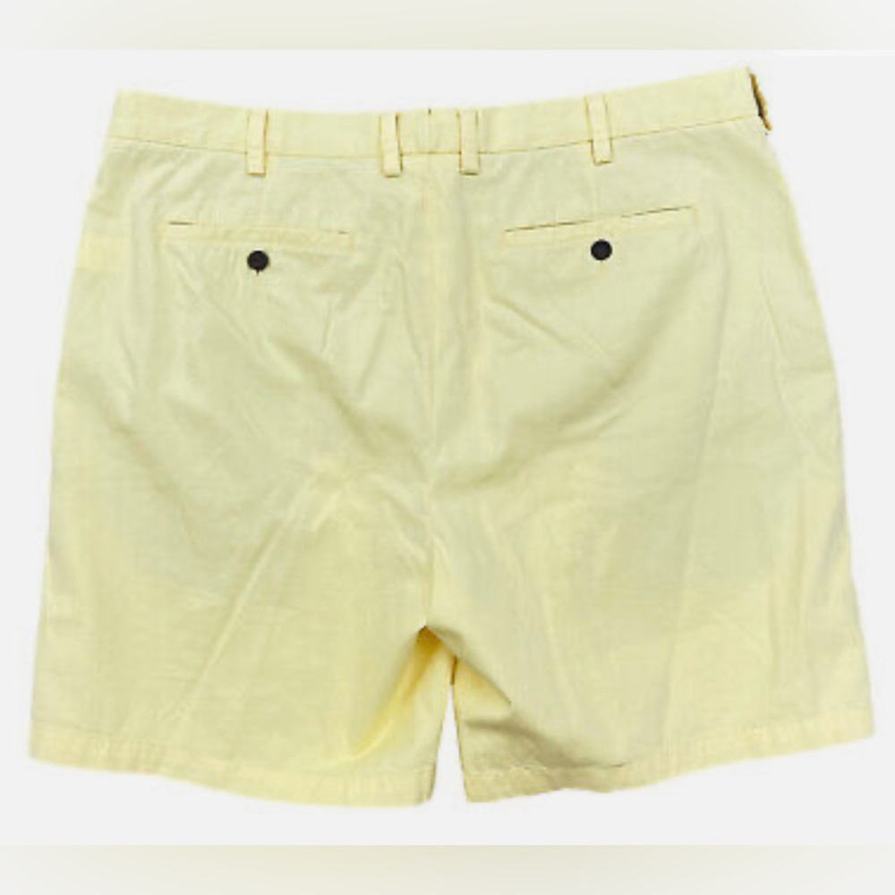 Orvis Chino Shorts Flat Front Cotton Yellow Mens
